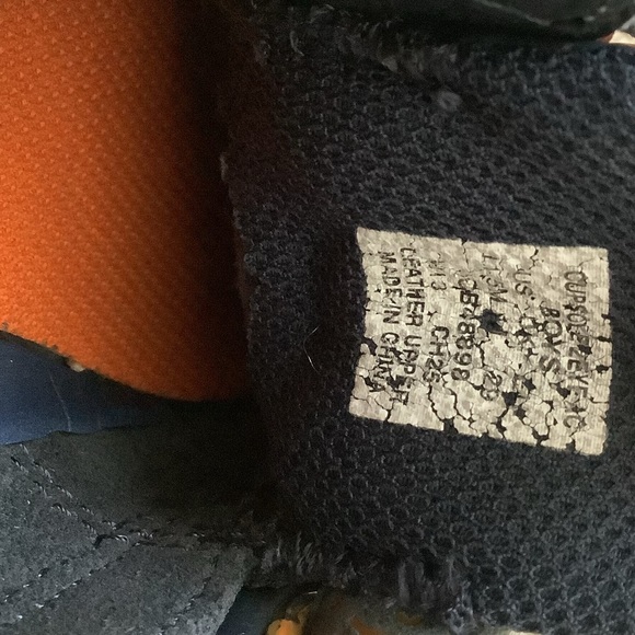 Sperry Topsider Boys Loafers Velcro Dress Shoes Blue Orange White 11.5 - Picture 4 of 6